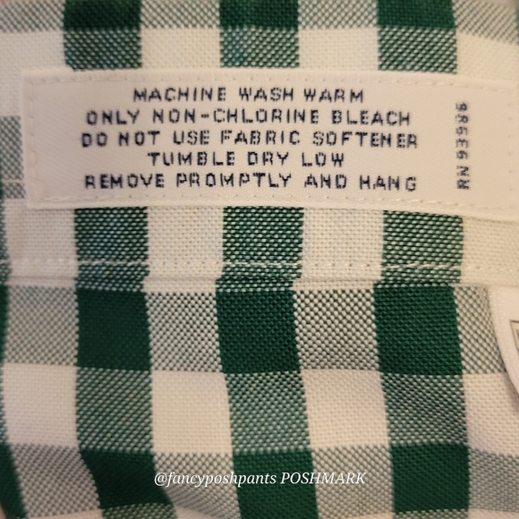 BROOKS BROTHERS like new! special detail check cuff 100% supima cotton no iron - Picture 5 of 17